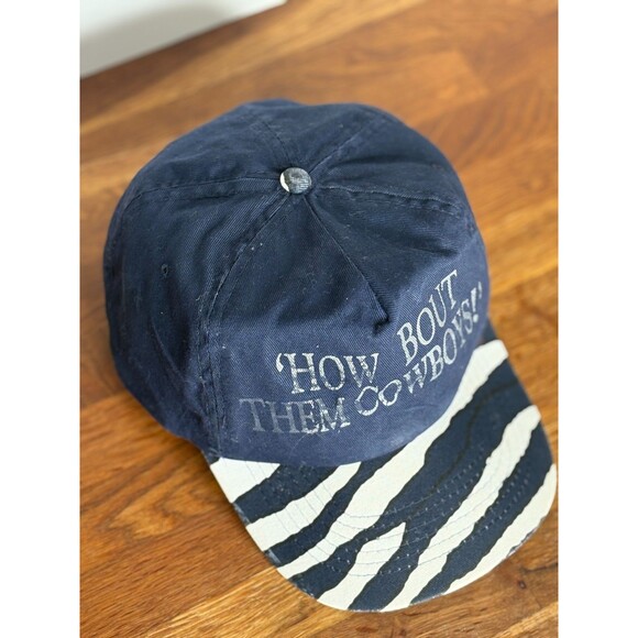 Vintage 90s Dallas Cowboys Zebra Snapback Hat Ball Cap How Bout Them Cowboys NFL - Picture 3 of 7
